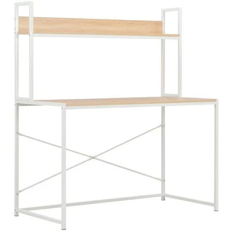 DOC&ET² Bureau D'ordinateur Blanc Et Chêne 120 X 60 X 138 Cm - Blanc 3 DOC&ET² Bureau D'ordinateur Blanc Et Chêne 120 X 60 X 138 Cm - Blanc