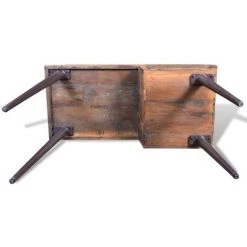 DOC&ET² Bureau Avec Pieds En Fer Bois De Récupération - Multicolore -France Bureau Soldes 2022 67319348 5