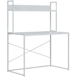DOC&ET² Bureau D'ordinateur Blanc 110x60x138 Cm Aggloméré - Blanc
