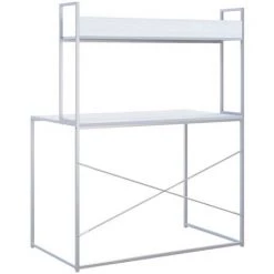 DOC&ET² Bureau D'ordinateur Blanc 110x60x138 Cm Aggloméré - Blanc -France Bureau Soldes 2022 67319373 5