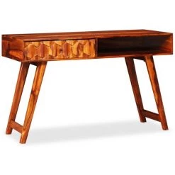 DOC&ET² Table D'écriture Bois Massif De Sesham 118 X 50 X 76 Cm - Brun -France Bureau Soldes 2022 67319425 2