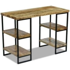DOC&ET² Bureau En Bois De Manguier 110 X 50 X 76 Cm - Brun -France Bureau Soldes 2022 67320032 3