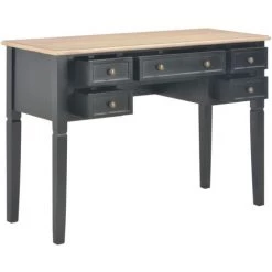 DOC&ET² 280071 Writing Desk Black 109.5x45x77.5 Cm Wood - Noir