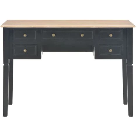 DOC&ET² 280071 Writing Desk Black 109.5x45x77.5 Cm Wood - Noir 5 DOC&ET² 280071 Writing Desk Black 109.5x45x77.5 Cm Wood - Noir – Image 3