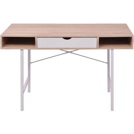 DOC&ET² Bureau Avec 1 Compartiment Chêne Et Blanc - Multicolore 3 DOC&ET² Bureau Avec 1 Compartiment Chêne Et Blanc - Multicolore