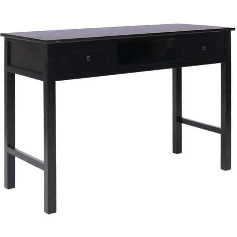 DOC&ET² Bureau Noir 110 X 45 X 76 Cm Bois - Noir 4 DOC&ET² Bureau Noir 110 X 45 X 76 Cm Bois - Noir – Image 2
