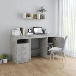 DOC&ET² Bureau Gris Béton 140x50x76 Cm Aggloméré - Gris 9 DOC&ET² Bureau Gris Béton 140x50x76 Cm Aggloméré - Gris -France Bureau Soldes 2022 67321908 3