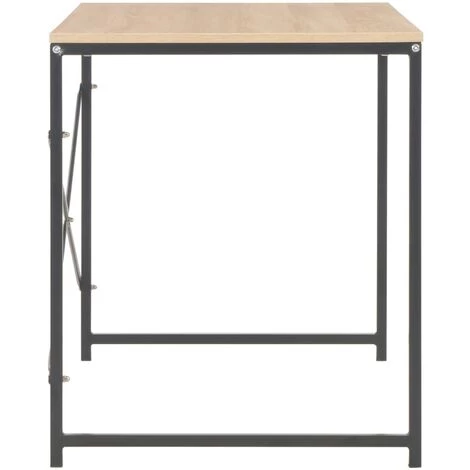 DOC&ET² Bureau D'ordinateur Noir Et Chêne 120 X 60 X 70 Cm - Noir 7 DOC&ET² Bureau D'ordinateur Noir Et Chêne 120 X 60 X 70 Cm - Noir – Image 5