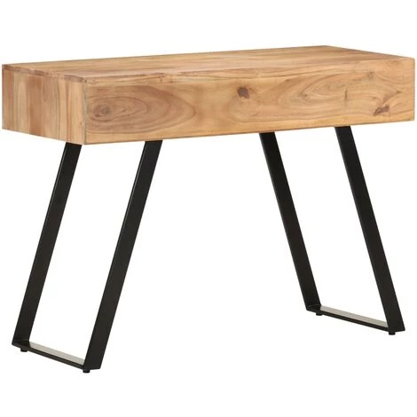 DOC&ET² Bureau 110x50x75 Cm Bois D'acacia Solide Avec Bord Naturel - Brun 6 DOC&ET² Bureau 110x50x75 Cm Bois D'acacia Solide Avec Bord Naturel - Brun – Image 4