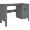 DOC&ET² Bureau Gris Foncé 113x50x75 Cm Bois Massif De Pin - Gris