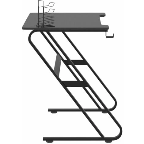 DOC&ET² Bureau De Jeu Avec Pieds En Forme De ZZ Noir 110x60x75 Cm - Noir 7 DOC&ET² Bureau De Jeu Avec Pieds En Forme De ZZ Noir 110x60x75 Cm - Noir – Image 5