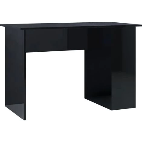 DOC&ET² Bureau Noir Brillant 110x60x73 Cm Aggloméré - Noir 3 DOC&ET² Bureau Noir Brillant 110x60x73 Cm Aggloméré - Noir