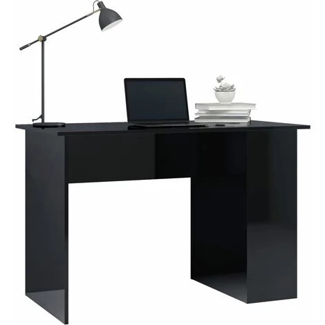 DOC&ET² Bureau Noir Brillant 110x60x73 Cm Aggloméré - Noir 5 DOC&ET² Bureau Noir Brillant 110x60x73 Cm Aggloméré - Noir – Image 3