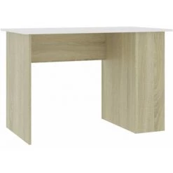 DOC&ET² Bureau Blanc Et Chêne Sonoma 110x60x73 Cm Aggloméré - Blanc