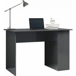 DOC&ET² Bureau Gris Brillant 110x60x73 Cm Aggloméré - Gris -France Bureau Soldes 2022 67322480 3