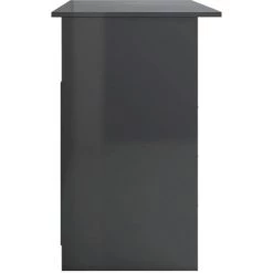 DOC&ET² Bureau Avec Tiroirs Gris Brillant 110x50x76 Cm Aggloméré - Gris -France Bureau Soldes 2022 67322488 5