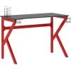 DOC&ET² Bureau De Jeu Et Pieds En Forme De K Noir Et Rouge 110x60x75 Cm - Noir -France Bureau Soldes 2022 67322604 1