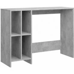 DOC&ET² Bureau D'ordinateur Portable Gris Béton 102.5x35x75cm Aggloméré - Gris