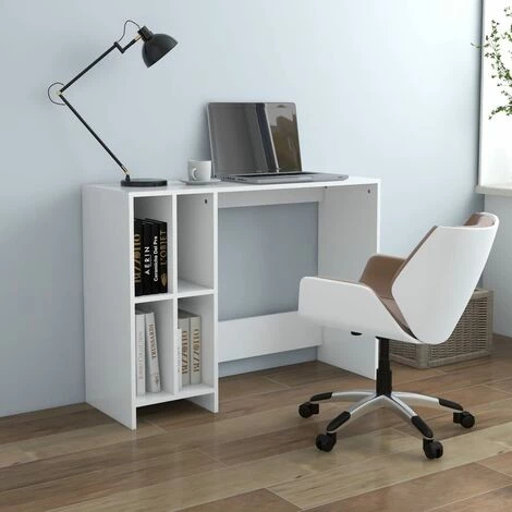DOC&ET² Bureau D'ordinateur Portable Blanc 102.5x35x75 Cm Aggloméré - Blanc 4 DOC&ET² Bureau D'ordinateur Portable Blanc 102.5x35x75 Cm Aggloméré - Blanc – Image 2