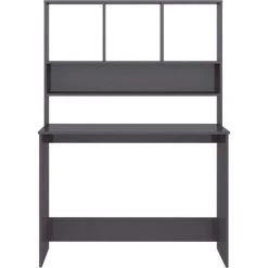 DOC&ET² Bureau Avec étagères Gris Brillant 110 X 45 X 157 Cm Aggloméré - Gris -France Bureau Soldes 2022 67323043 4