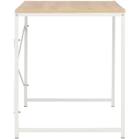 DOC&ET² Bureau D'ordinateur Blanc Et Chêne 120 X 60 X 70 Cm - Blanc 7 DOC&ET² Bureau D'ordinateur Blanc Et Chêne 120 X 60 X 70 Cm - Blanc – Image 5