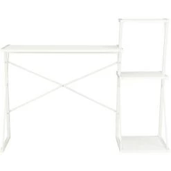 DOC&ET² Bureau Avec étagère Blanc 116x50x93 Cm - Blanc