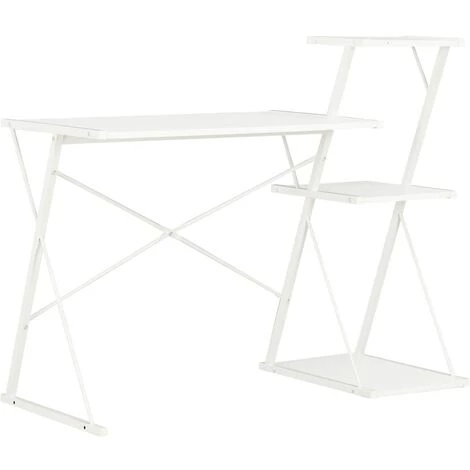 DOC&ET² Bureau Avec étagère Blanc 116x50x93 Cm - Blanc 4 DOC&ET² Bureau Avec étagère Blanc 116x50x93 Cm - Blanc – Image 2
