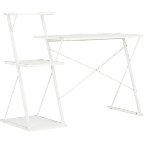 DOC&ET² Bureau Avec étagère Blanc 116x50x93 Cm - Blanc 6 DOC&ET² Bureau Avec étagère Blanc 116x50x93 Cm - Blanc – Image 4