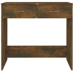 DOC&ET² Bureau Chêne Fumé 80x40x76 Cm Bois D'ingénierie - Brun -France Bureau Soldes 2022 67323485 4