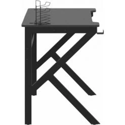 DOC&ET² Bureau De Jeu Avec Pieds En Forme De K Noir 110x60x75 Cm - Noir -France Bureau Soldes 2022 67323492 5