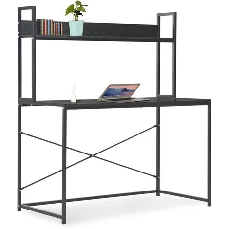 DOC&ET² Bureau D'ordinateur Noir 120 X 60 X 138 Cm - Noir 4 DOC&ET² Bureau D'ordinateur Noir 120 X 60 X 138 Cm - Noir – Image 2