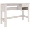 DOC&ET² Bureau Blanc 110x40x75 Cm Bois Massif De Pin - Blanc -France Bureau Soldes 2022 67323923 1