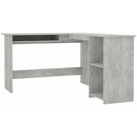 DOC&ET² Bureau D'angle En Forme De L Gris Béton 120x140x75 Cm Aggloméré - Gris 3 DOC&ET² Bureau D'angle En Forme De L Gris Béton 120x140x75 Cm Aggloméré - Gris