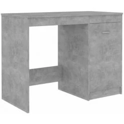 DOC&ET² Bureau Gris Béton 100x50x76 Cm Aggloméré - Gris