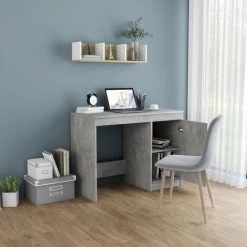 DOC&ET² Bureau Gris Béton 100x50x76 Cm Aggloméré - Gris -France Bureau Soldes 2022 67324047 3