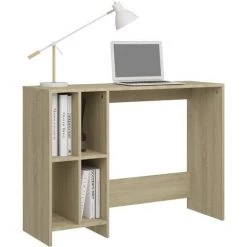 DOC&ET² Bureau D'ordinateur Portable Chêne 102.5x35x75 Cm Aggloméré - Brun -France Bureau Soldes 2022 67324113 3