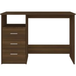 DOC&ET² Bureau Avec Tiroirs Chêne Marron 110x50x76 Cm Bois D'ingénierie - Brun 10 DOC&ET² Bureau Avec Tiroirs Chêne Marron 110x50x76 Cm Bois D'ingénierie - Brun -France Bureau Soldes 2022 67324398 4