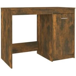 DOC&ET² Bureau Chêne Fumé 100x50x76 Cm Bois D'ingénierie - Brun
