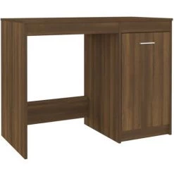 DOC&ET² Bureau Chêne Marron 100x50x76 Cm Bois D'ingénierie - Brun