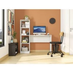 BEAUX MEUBLES PAS CHERS Bureau Et Bibus Intégré Blanc 10 BEAUX MEUBLES PAS CHERS Bureau Et Bibus Intégré Blanc -France Bureau Soldes 2022 67503497 4