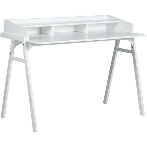 URBAN MEUBLE Bureau Scandinave Rangement 3 Colonnes Blanc 4 URBAN MEUBLE Bureau Scandinave Rangement 3 Colonnes Blanc – Image 2