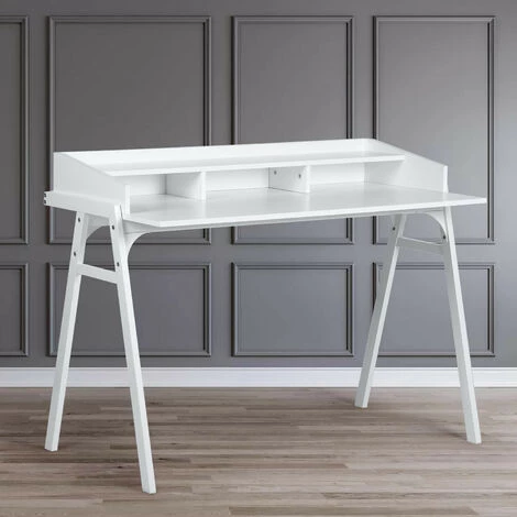 URBAN MEUBLE Bureau Scandinave Rangement 3 Colonnes Blanc 7 URBAN MEUBLE Bureau Scandinave Rangement 3 Colonnes Blanc – Image 5