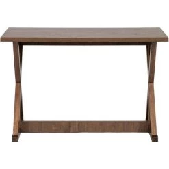 URBAN MEUBLE Bureau Industriel Moderne Et Minimaliste Bois Foncé Pied Robuste -France Bureau Soldes 2022 67549668 3