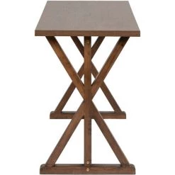 URBAN MEUBLE Bureau Industriel Moderne Et Minimaliste Bois Foncé Pied Robuste -France Bureau Soldes 2022 67549668 5