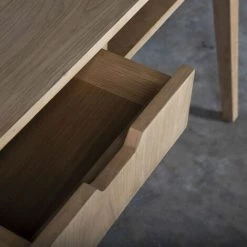 Bureau En Plaqué Chêne 2 Tiroirs 1 Niche Harper Arne Lykke - Bois Clair -France Bureau Soldes 2022 67620601 3