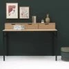ARNE LYKKE Bureau En Plaqué Chêne Pieds Métal Noir Mat Soho - Madera Clara -France Bureau Soldes 2022 67620803 1