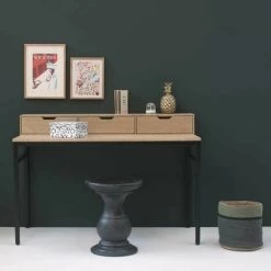 ARNE LYKKE Bureau En Plaqué Chêne Pieds Métal Noir Mat Soho - Madera Clara -France Bureau Soldes 2022 67620803 3