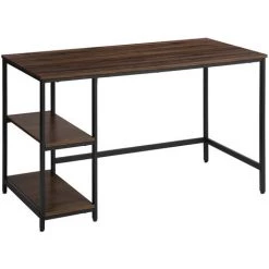 Hommoo Bureau Informatique, Table D’étude, Avec étagère à 2 Niveaux à Gauche Ou à Droit