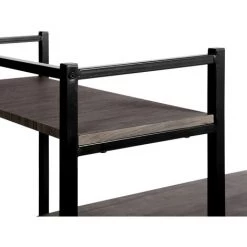 Hommoo Bureau Bibliothèque Avec Rangement - Noir -France Bureau Soldes 2022 67674488 5