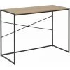 TOILINUX Bureau Sireine En MDF Et Métal - Longueur 100 Profondeur 45 Hauteur 75cm - Marron